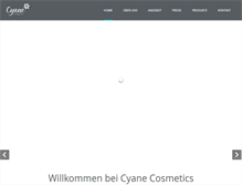 Tablet Screenshot of cyane-cosmetics.ch